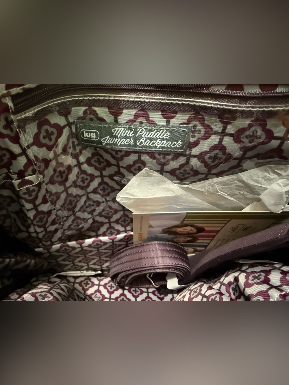 Lug Mini Puddle Jumper Backpack in Plum NWT - Picture 6 of 8